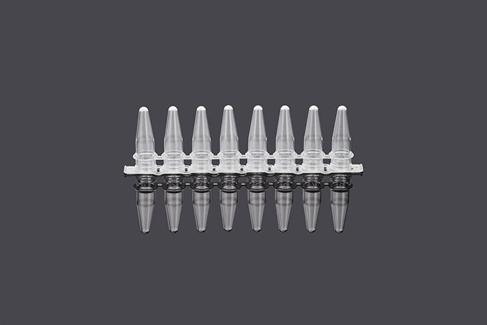 0.2mL PCR8聯(lián)排，管蓋一體，透明(A款axygen同款）